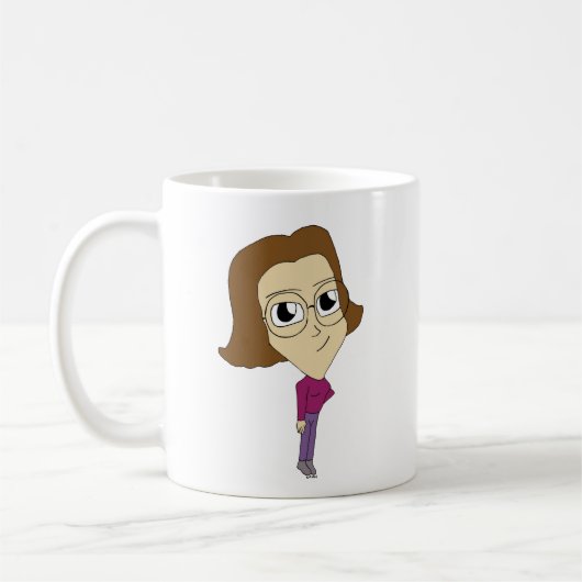 チビ（小さくかわいく書いた感じ） コーヒーマグカップ (左)