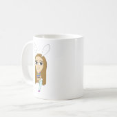 チビ(小さくかわいく書いた感じ) コーヒーマグカップ (正面左)