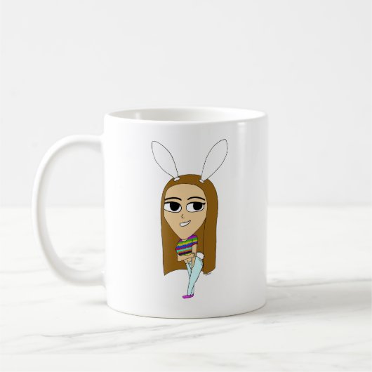 チビ(小さくかわいく書いた感じ) コーヒーマグカップ (左)