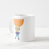 チビ(小さくかわいく書いた感じ) コーヒーマグカップ (正面左)