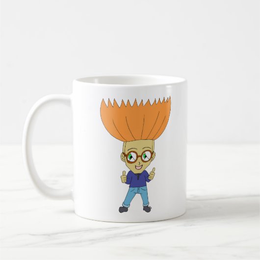 チビ(小さくかわいく書いた感じ) コーヒーマグカップ (左)