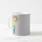 チビ(小さくかわいく書いた感じ) コーヒーマグカップ (正面左)