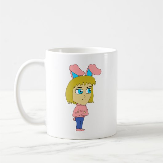 チビ(小さくかわいく書いた感じ) コーヒーマグカップ (左)