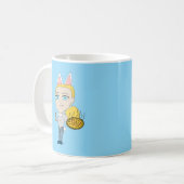 チビ(小さくかわいく書いた感じ) コーヒーマグカップ (正面左)