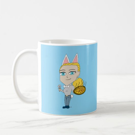 チビ(小さくかわいく書いた感じ) コーヒーマグカップ (左)