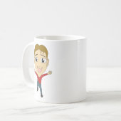 チビ（小さくかわいく書いた感じ） コーヒーマグカップ (正面左)