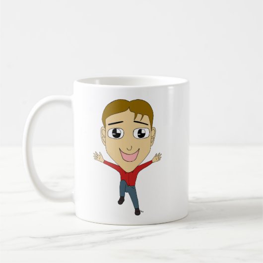 チビ（小さくかわいく書いた感じ） コーヒーマグカップ (左)