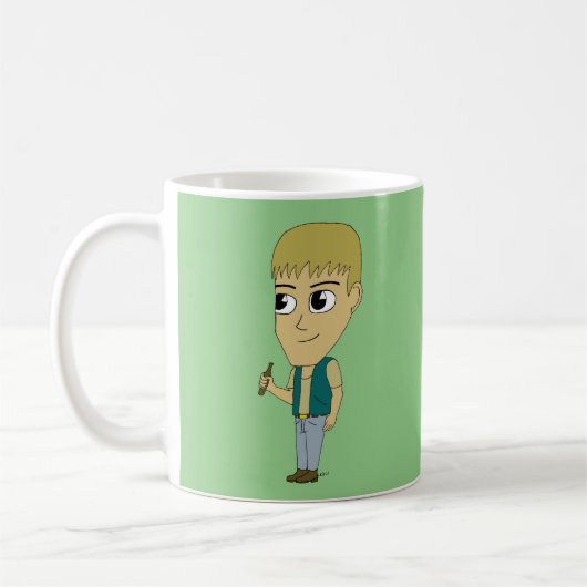 チビ(小さくかわいく書いた感じ) コーヒーマグカップ (左)