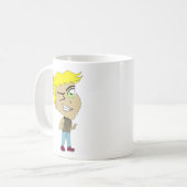チビ(小さくかわいく書いた感じ) コーヒーマグカップ (正面左)