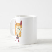 チビ(小さくかわいく書いた感じ) コーヒーマグカップ (正面左)