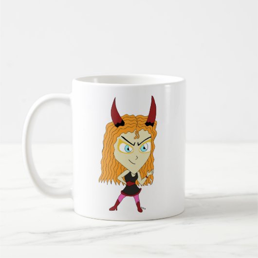 チビ(小さくかわいく書いた感じ) コーヒーマグカップ (左)