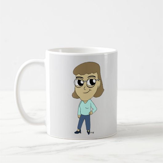 チビ(小さくかわいく書いた感じ) コーヒーマグカップ (左)