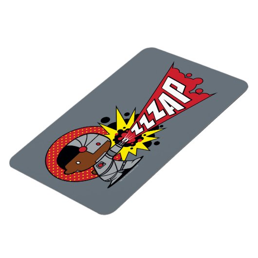 チビ（小さくかわいく書いた感じ）サイボーグのサイバネティッド・キャノン マグネット (左側)