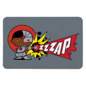 チビ（小さくかわいく書いた感じ）サイボーグのサイバネティッド・キャノン マグネット (横)