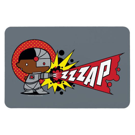 チビ(小さくかわいく書いた感じ)サイボーグのサイバネティッド・キャノン マグネット (横)