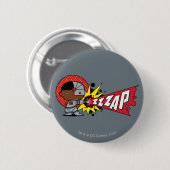 チビ(小さくかわいく書いた感じ)·サイボーグのサイバーネティック·キャノン 缶バッジ (正面&裏面)