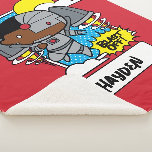 チビ(小さくかわいく書いた感じ)サイボーグブラストオフ! シェルパブランケット (3/4)