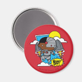 チビ(小さくかわいく書いた感じ)サイボーグブラストオフ! マグネット (正面/裏面)