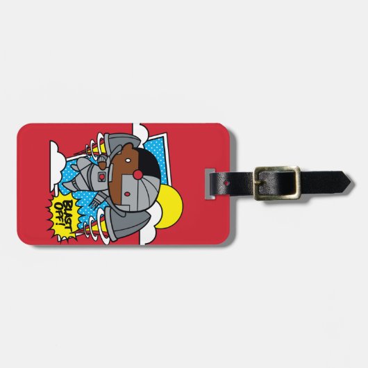 チビ(小さくかわいく書いた感じ)サイボーグブラストオフ! ラゲッジタグ (正面横)