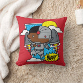 チビ(小さくかわいく書いた感じ)サイボーグ爆破! クッション (ブランケット)