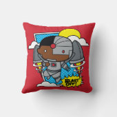 チビ(小さくかわいく書いた感じ)サイボーグ爆破! クッション (裏面)