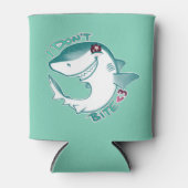 チビ（小さくかわいく書いた感じ）サメ 缶クーラー (正面)