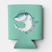 チビ（小さくかわいく書いた感じ）サメ 缶クーラー (裏面)