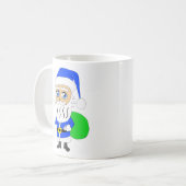 チビ(小さくかわいく書いた感じ)サンタクロース コーヒーマグカップ (正面左)