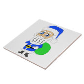 チビ（小さくかわいく書いた感じ）サンタクロース タイル (側面)