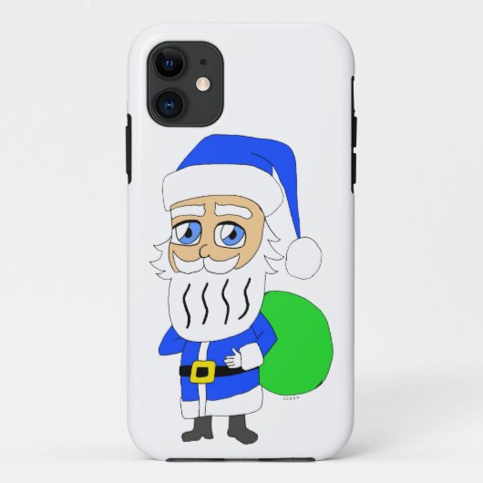 チビ（小さくかわいく書いた感じ）サンタクロース Case-Mate iPhoneケース (裏面)
