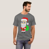 チビ(小さくかわいく書いた感じ)サンタクロース Tシャツ (正面フル)