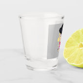 チビ（小さくかわいく書いた感じ）ショットガラス ショットグラス (左)