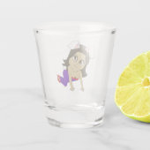 チビ（小さくかわいく書いた感じ） ショットグラス (裏面)