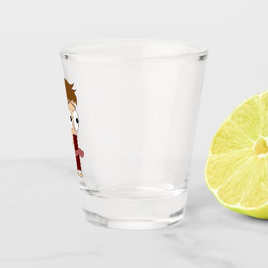 チビ（小さくかわいく書いた感じ） ショットグラス (右)