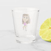 チビ（小さくかわいく書いた感じ） ショットグラス (裏面)