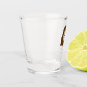 チビ（小さくかわいく書いた感じ） ショットグラス (左)