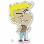 チビ（小さくかわいく書いた感じ） シール (正面)