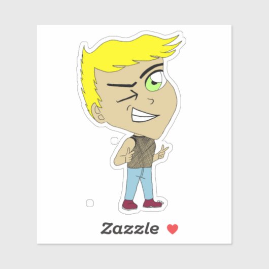 チビ（小さくかわいく書いた感じ） シール (シート)