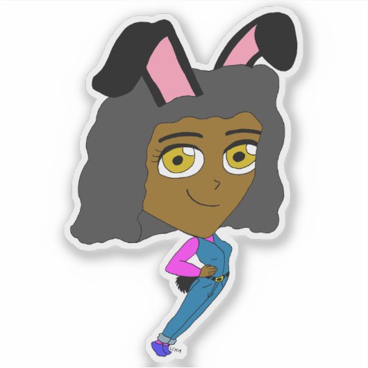 チビ(小さくかわいく書いた感じ) シール (正面)