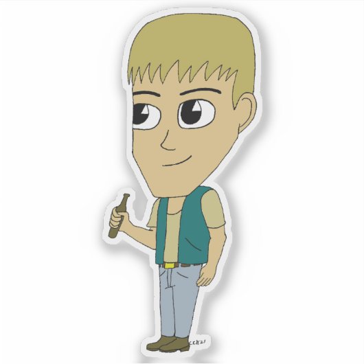 チビ(小さくかわいく書いた感じ) シール (正面)