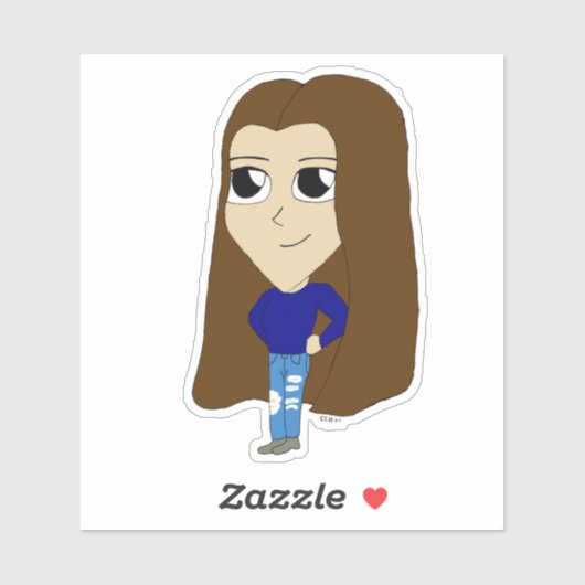 チビ（小さくかわいく書いた感じ） シール (シート)