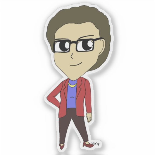 チビ(小さくかわいく書いた感じ) シール (正面)