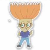 チビ（小さくかわいく書いた感じ） シール (正面)