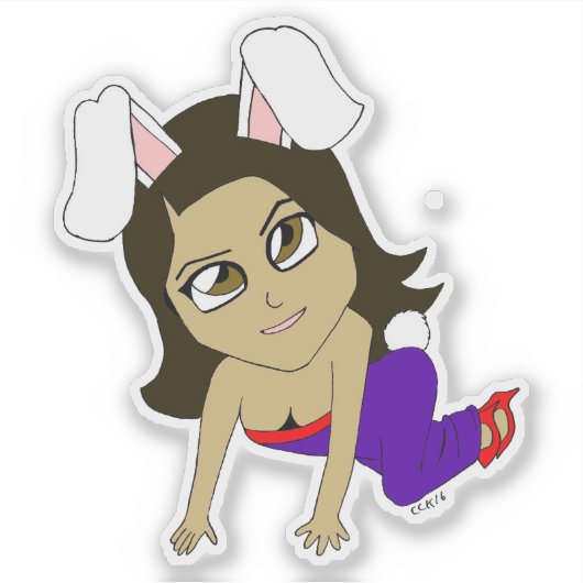 チビ（小さくかわいく書いた感じ） シール (正面)