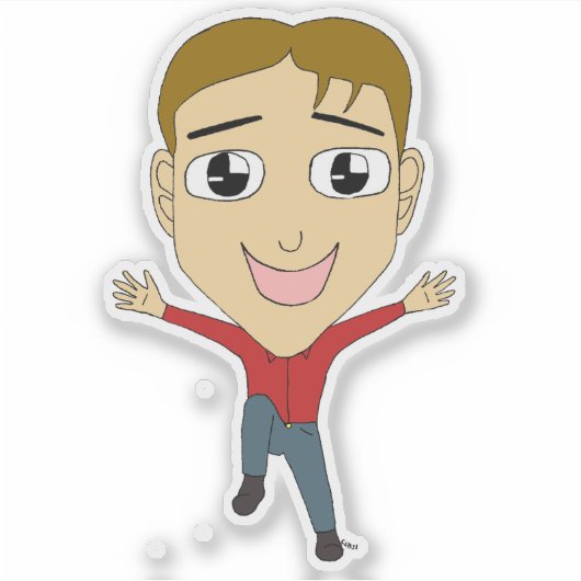 チビ(小さくかわいく書いた感じ) シール (正面)