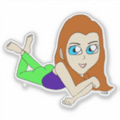 チビ（小さくかわいく書いた感じ） シール (正面)