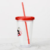 チビ（小さくかわいく書いた感じ）ジャスティスリーグオブアメリカスターズ アクリルタンブラー (左)