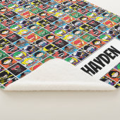 チビ(小さくかわいく書いた感じ)ジャスティスリーグキャラクターパターン シェルパブランケット (3/4)