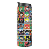 チビ(小さくかわいく書いた感じ)ジャスティスリーグキャラクターパターン タンブラー (回転右)