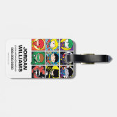 チビ(小さくかわいく書いた感じ)ジャスティスリーグキャラクターパターン ラゲッジタグ (裏面横)